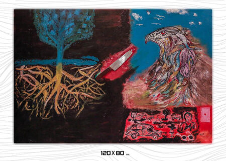 نقاشی‌های مسعود کیمیایی در گالری گلستان روی دیوار می‌رود