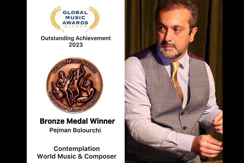 پژمان بلورچی جایزه جهانی مسابقه «گلوبال موزیک اواردز»را دریافت کرد