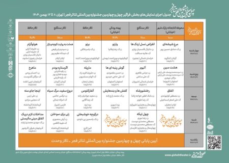 جدول اجراهای بخش «فراگیر» جشنواره تئاتر فجر